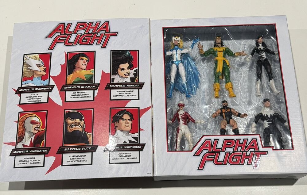 MARVEL LEGENDS ALPHA FLIGHT PUCK SHAMAN NORTHSTAR AURORA VINDICATOR SNOWBIRD SET